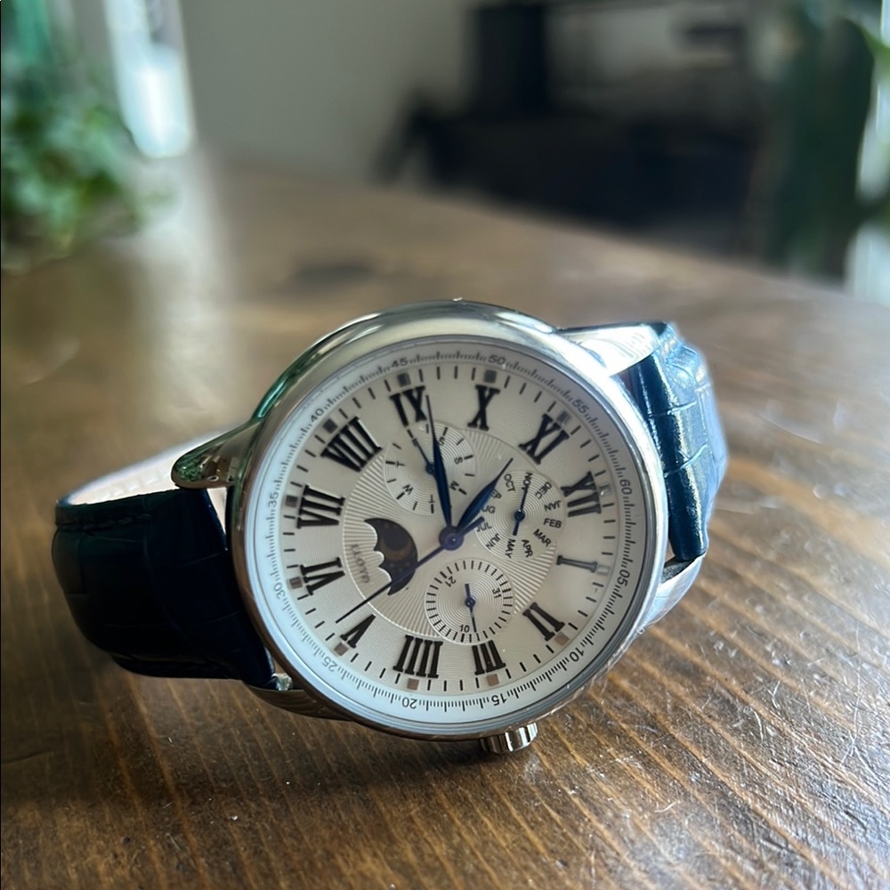 Classic Silver and Black Men's Watch